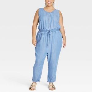 Knox Rose Sleeveless Jumpsuit - Denim / Chambray Look
